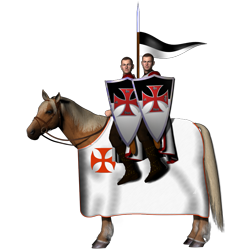 Two mounted knights