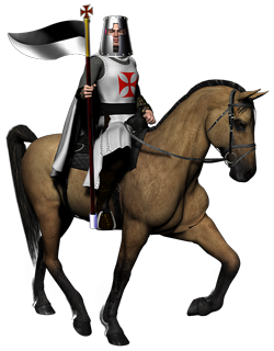 Helmeted KNight on horse
